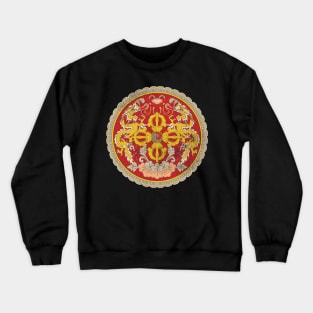 Vintage Distressed Coat of Arms of Bhutan Crewneck Sweatshirt